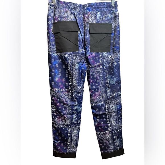 NWT EPTM Men’s The Perfect Example Blue Black Bandana Pants - Size Medium/32 - Picture 3 of 8